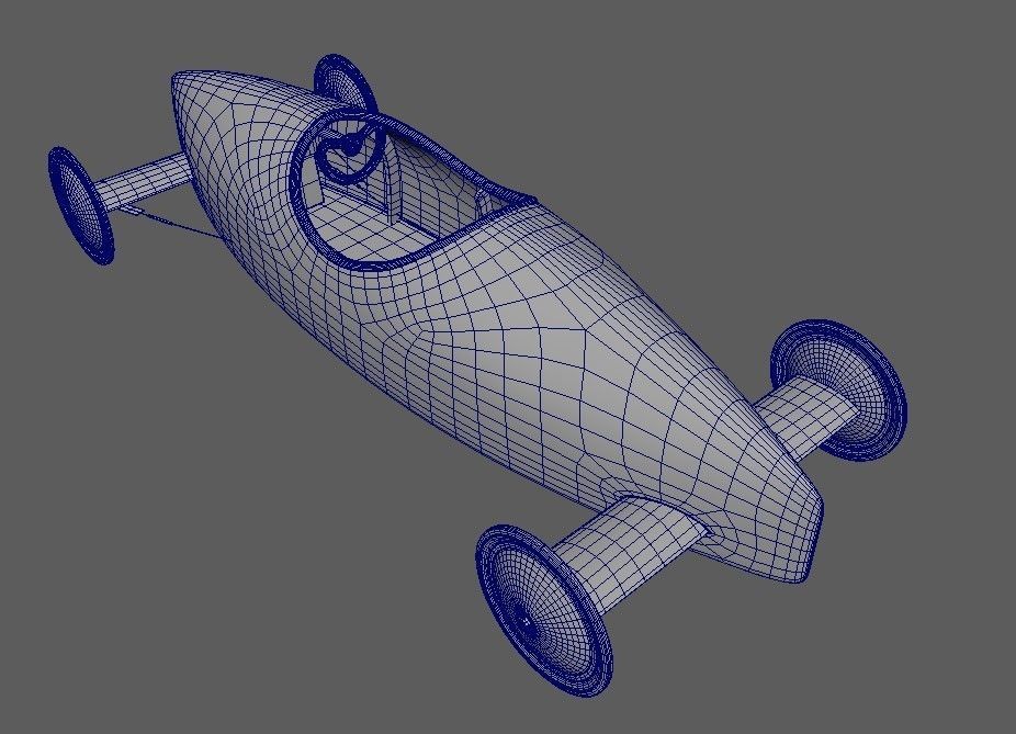 The Red Baron Soapbox Derby Car 3D model_2