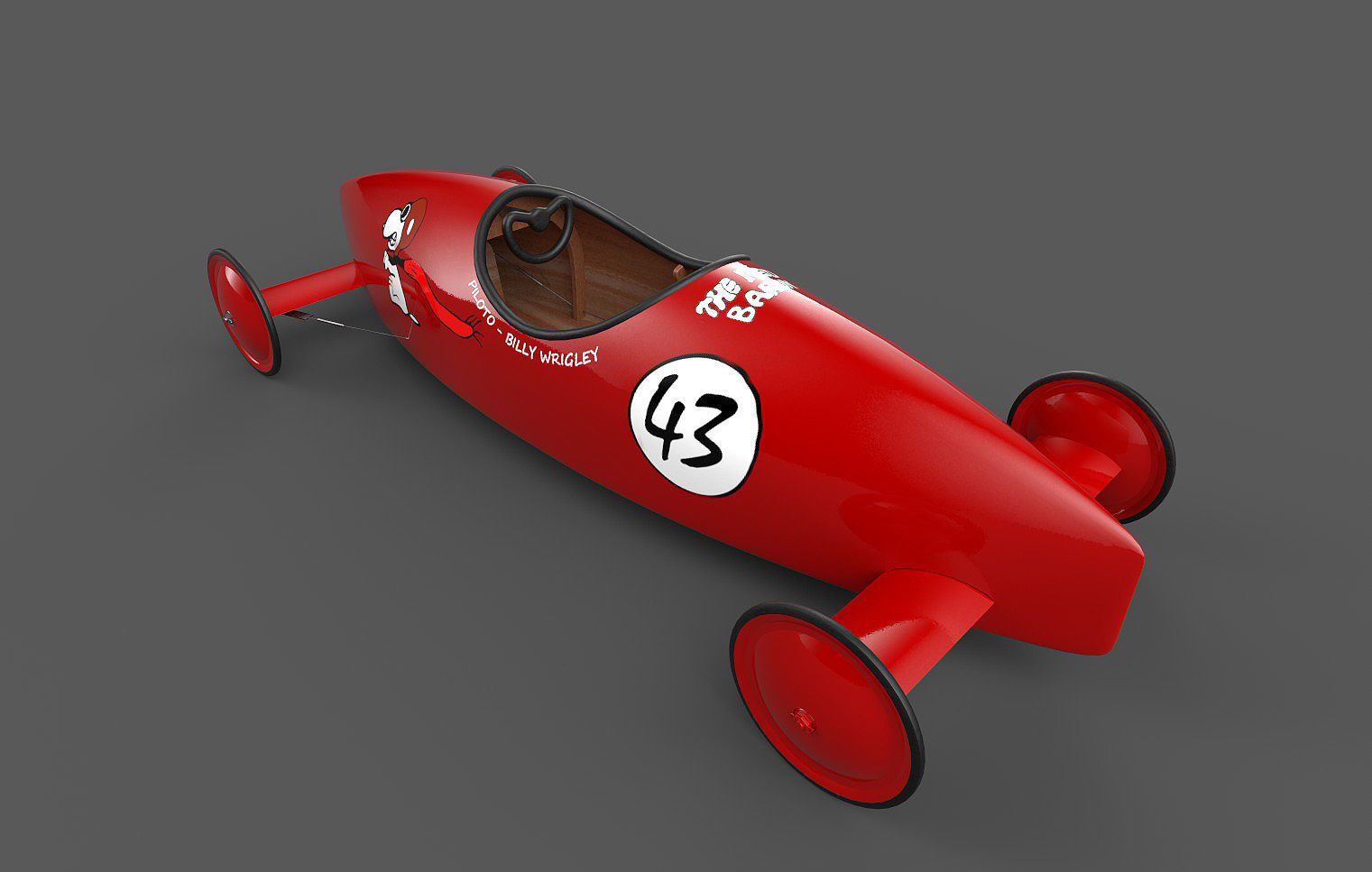 The Red Baron Soapbox Derby Car 3D model_1