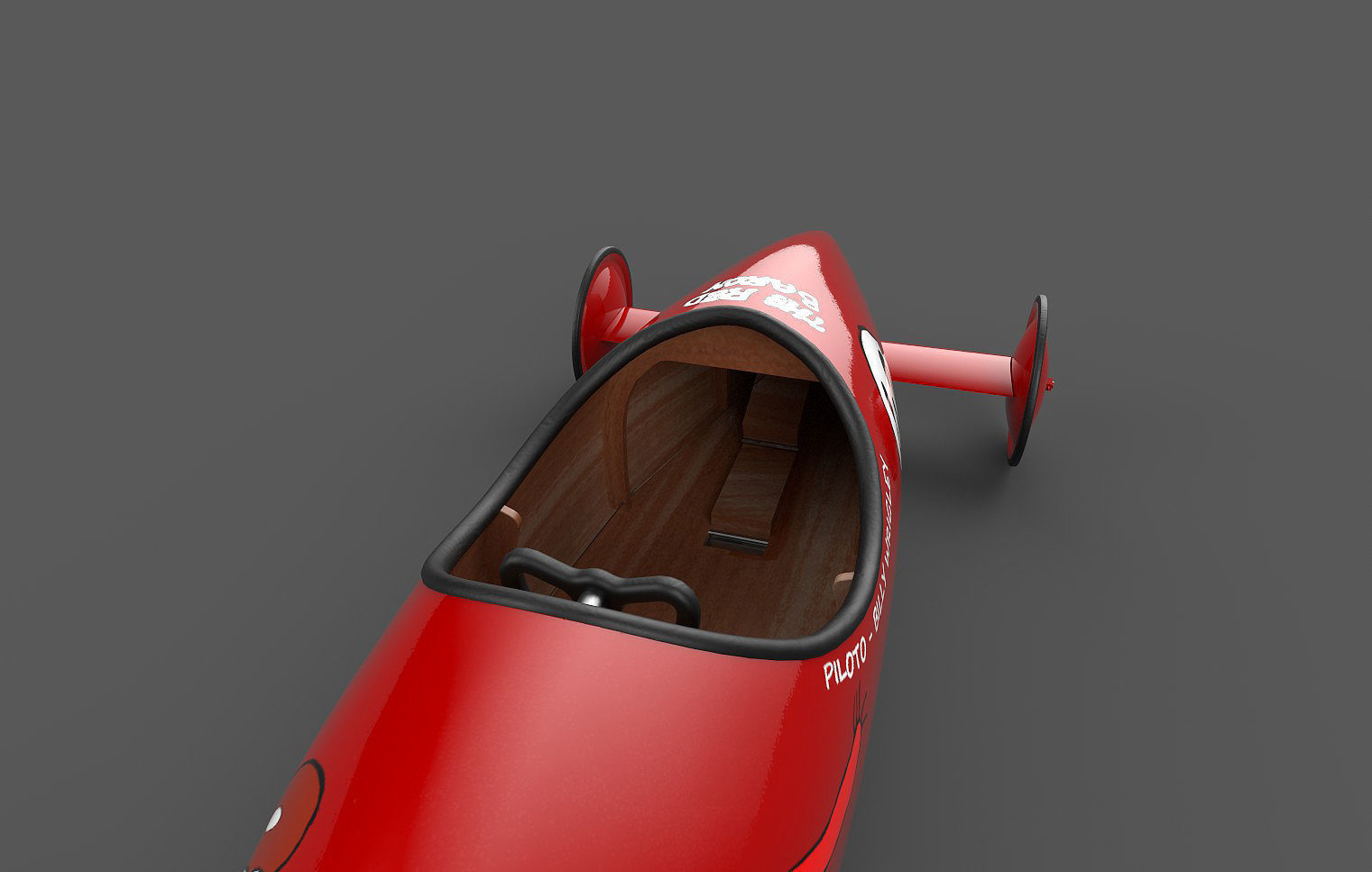 The Red Baron Soapbox Derby Car 3D model_8