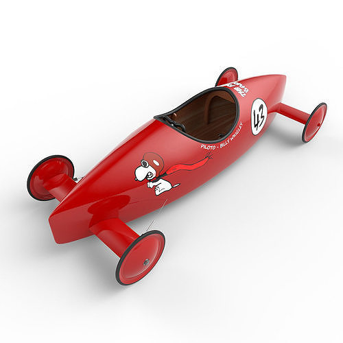 The Red Baron Soapbox Derby Car 3D model 7