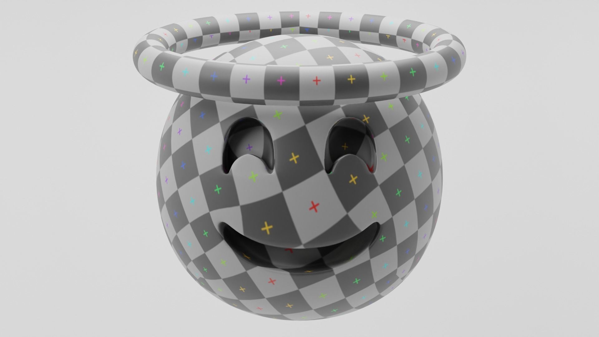 Smiling Halo Emoji 3D model_3