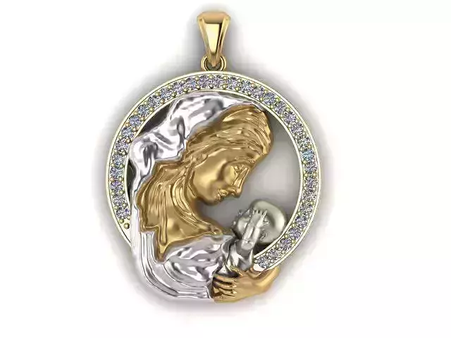 mother and child pendant