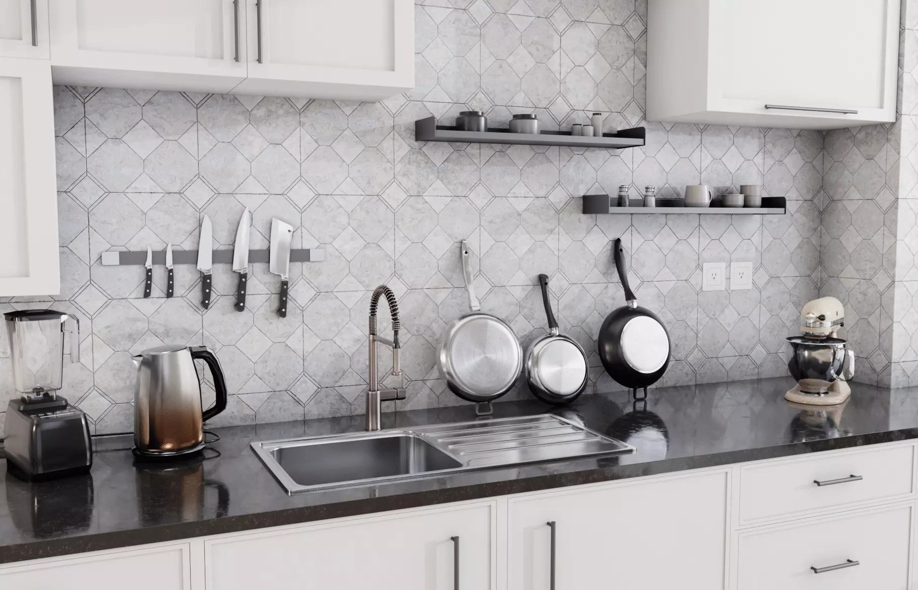 High Quality Collection of Kitchen Assets for Interior - 3D Pack _0