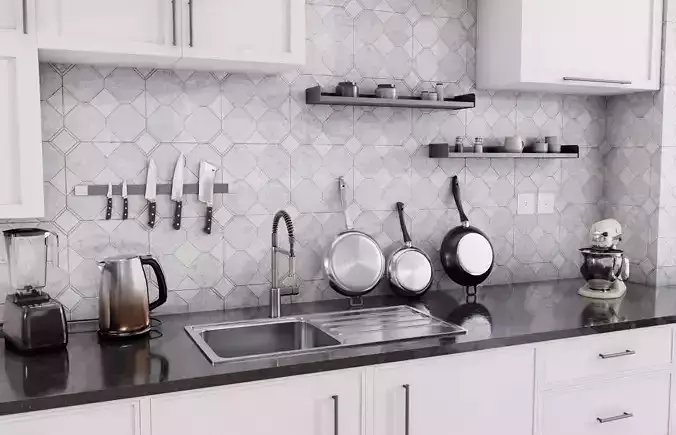 High Quality Collection of Kitchen Assets for Interior - 3D Pack 