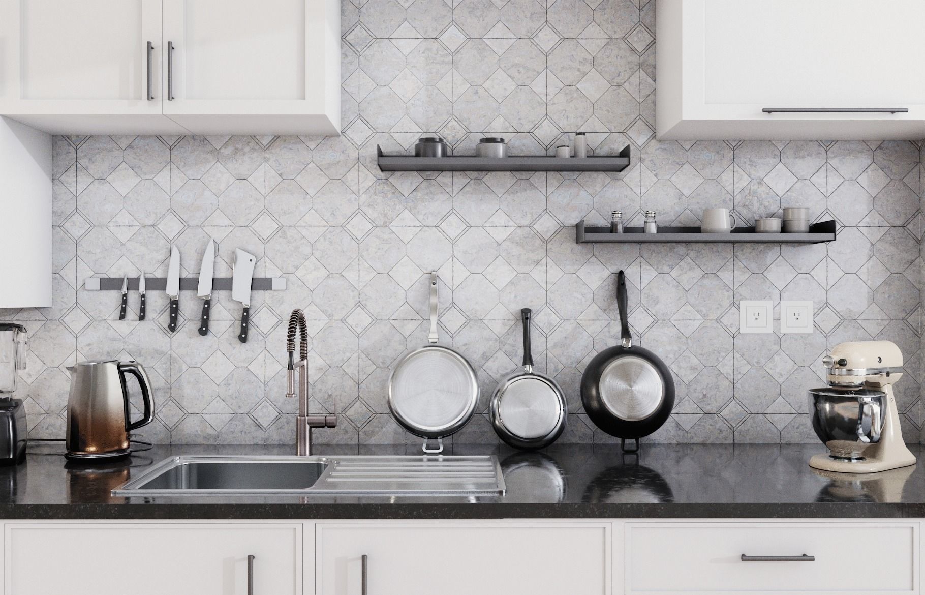 High Quality Collection of Kitchen Assets for Interior - 3D Pack _2