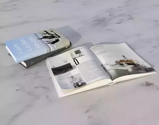 Decorative set of books Free low-poly 3D model