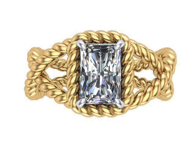 Four Tentacles Ring 3D print model_1