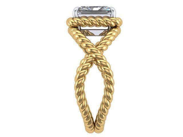 Four Tentacles Ring 3D print model_2