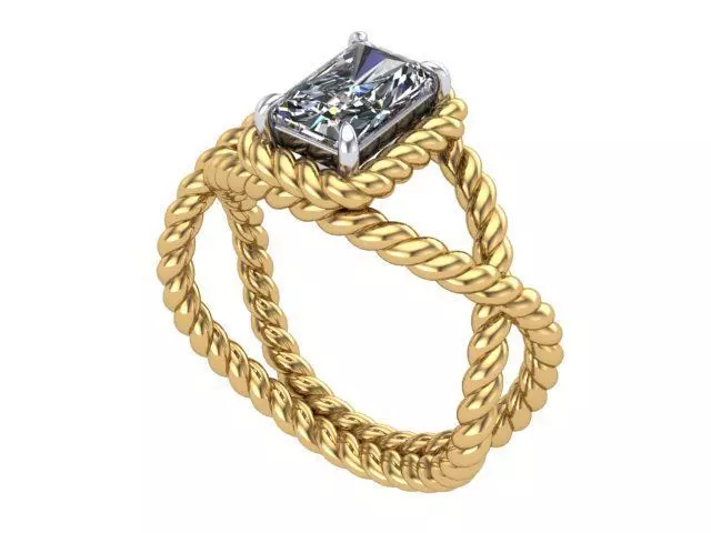 Four Tentacles Ring 3D print model_0