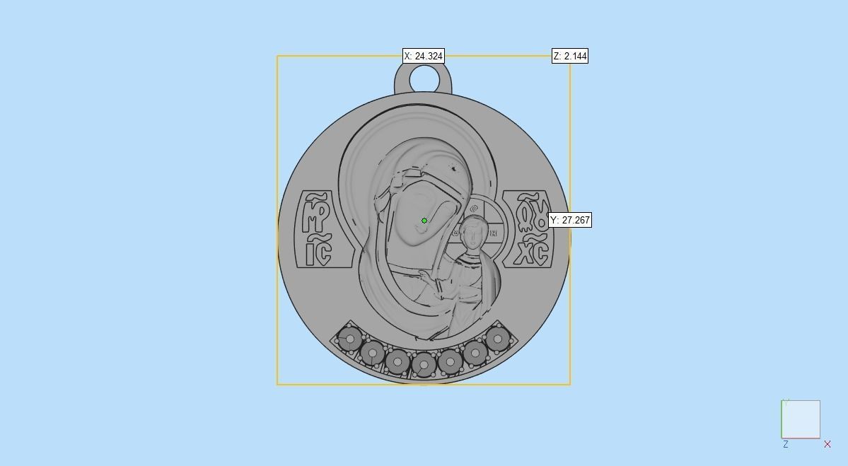 Kazan Icon of the Mother of God 3D print model_4