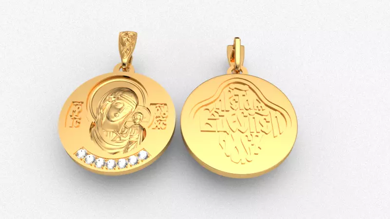 Kazan Icon of the Mother of God 3D print model_0