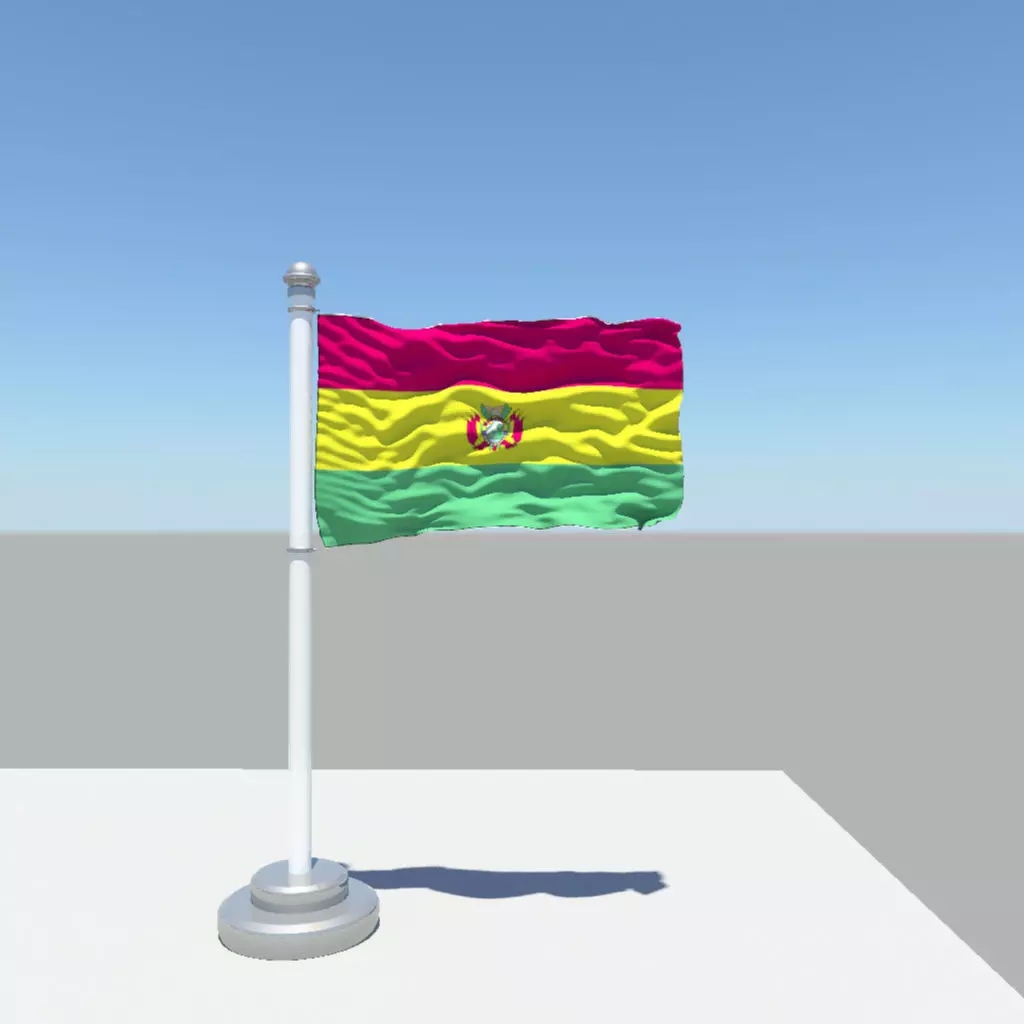 Bolivia flag 3D model_0