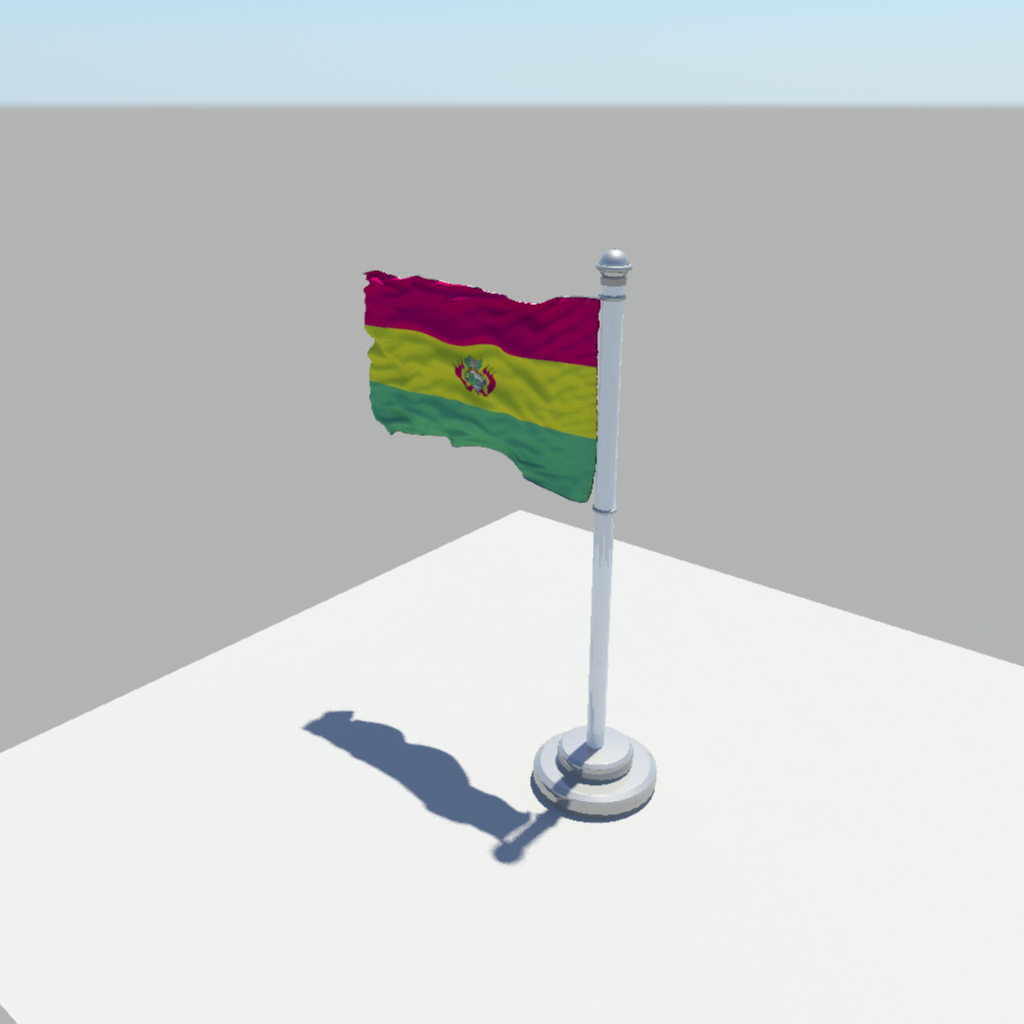 Bolivia flag 3D model_2