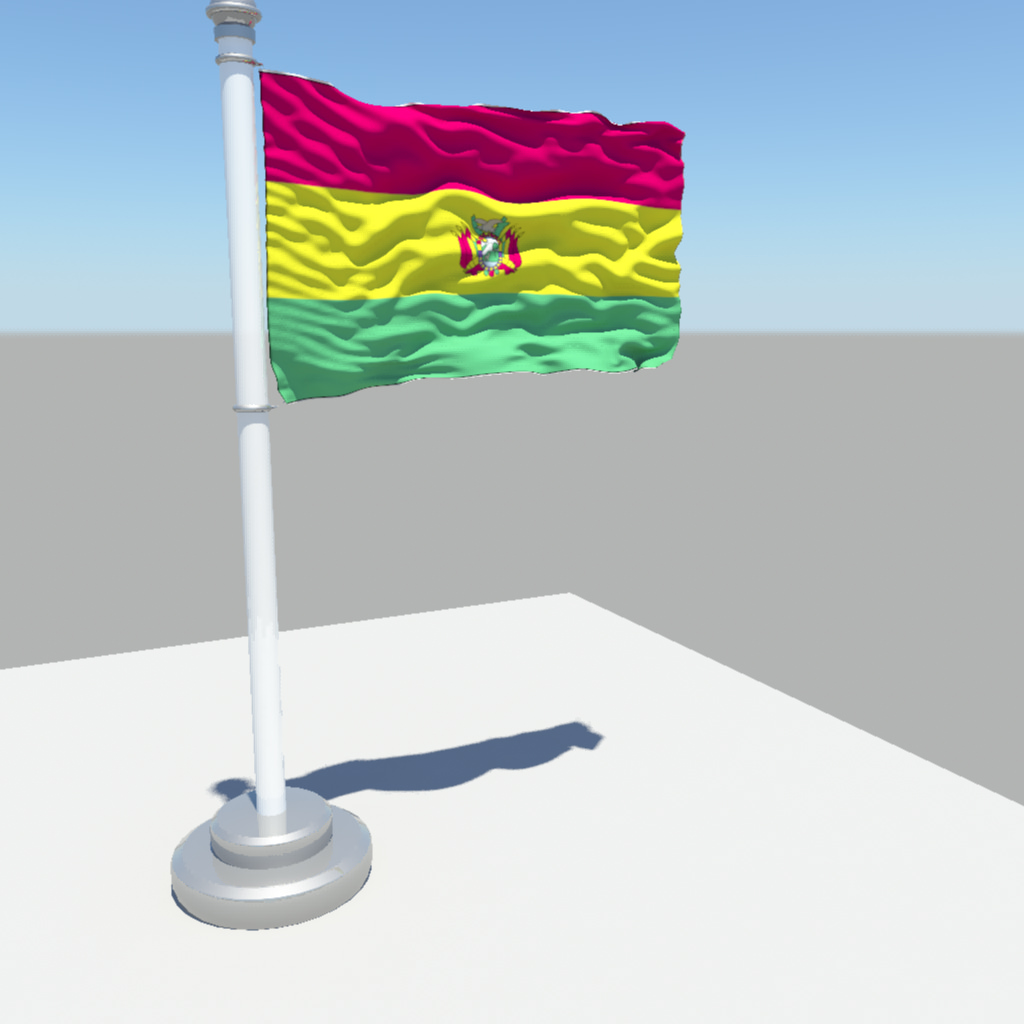 Bolivia flag 3D model_1