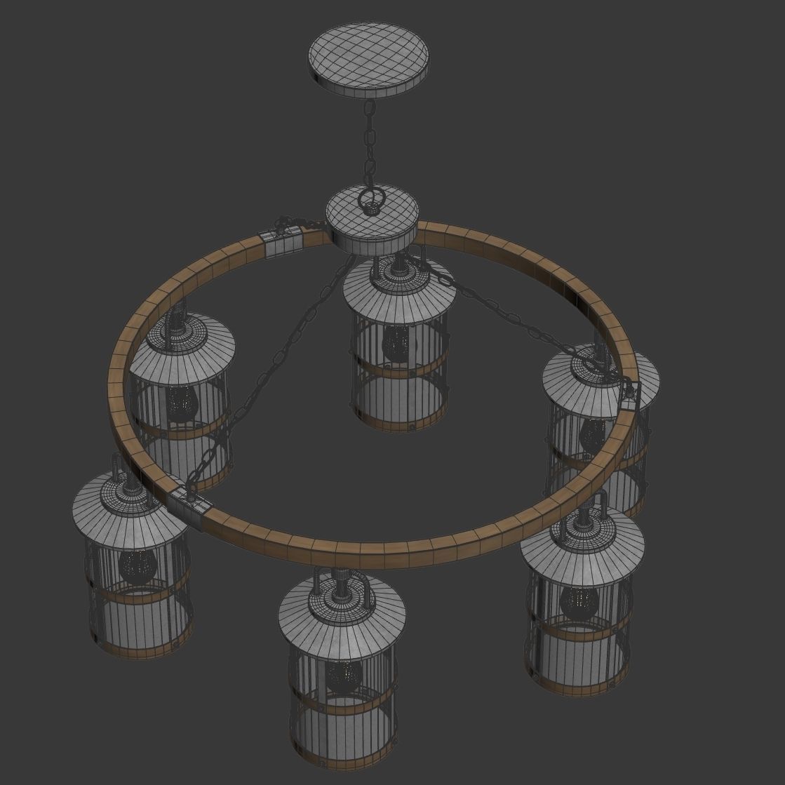 Hinkley Single Tier ceiling lamp 3D model_4