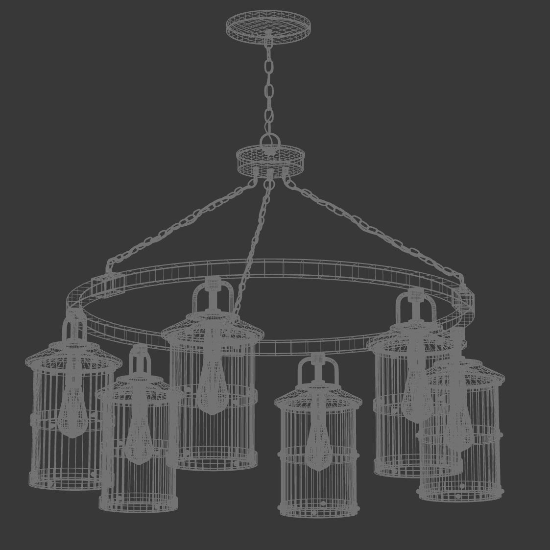 Hinkley Single Tier ceiling lamp 3D model_5