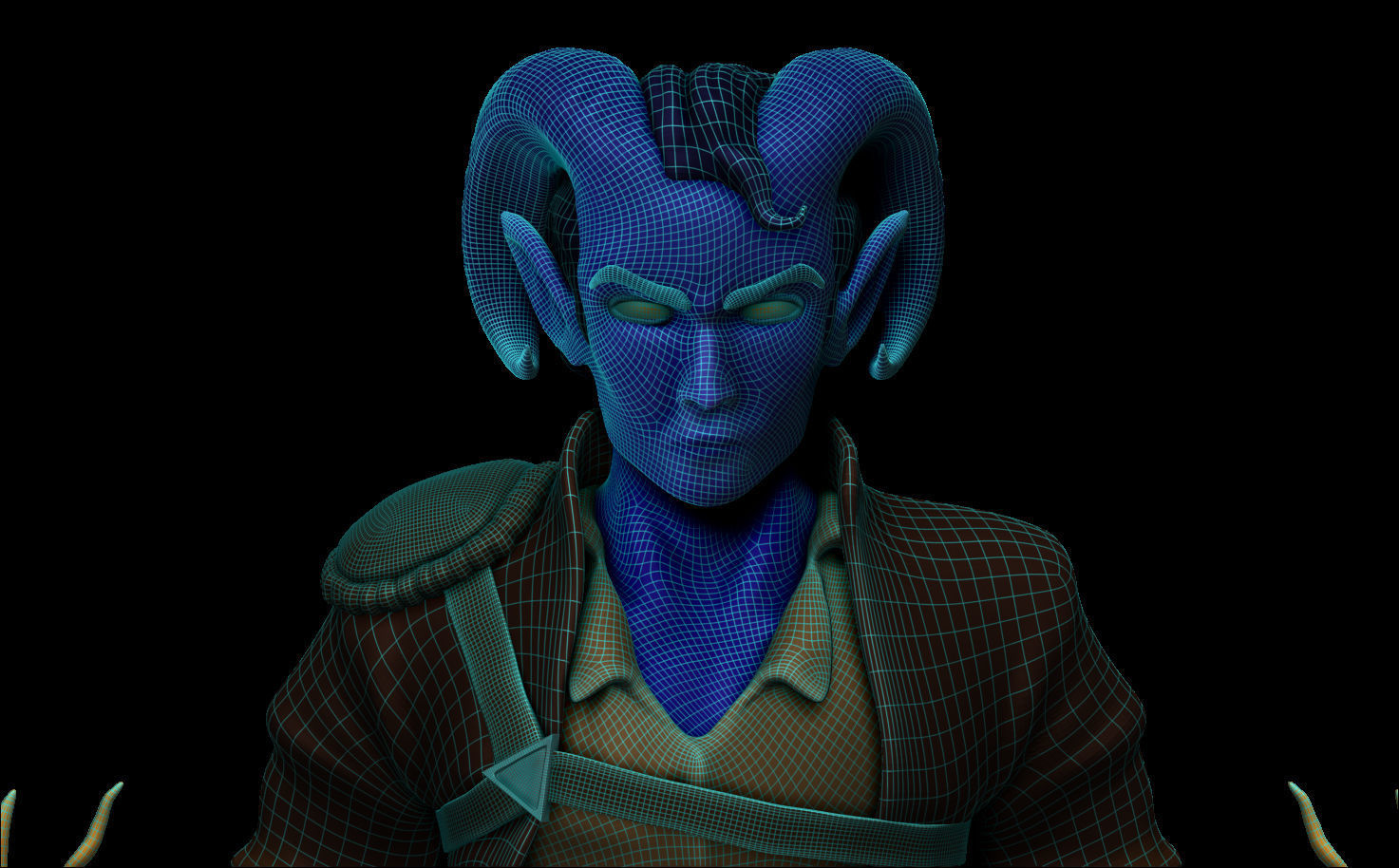 Tiefling Wizard Dnd figure 3D model_2