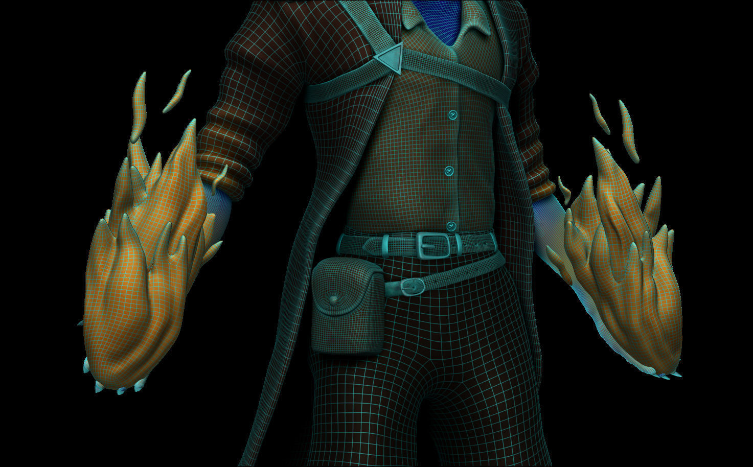 Tiefling Wizard Dnd figure 3D model_3