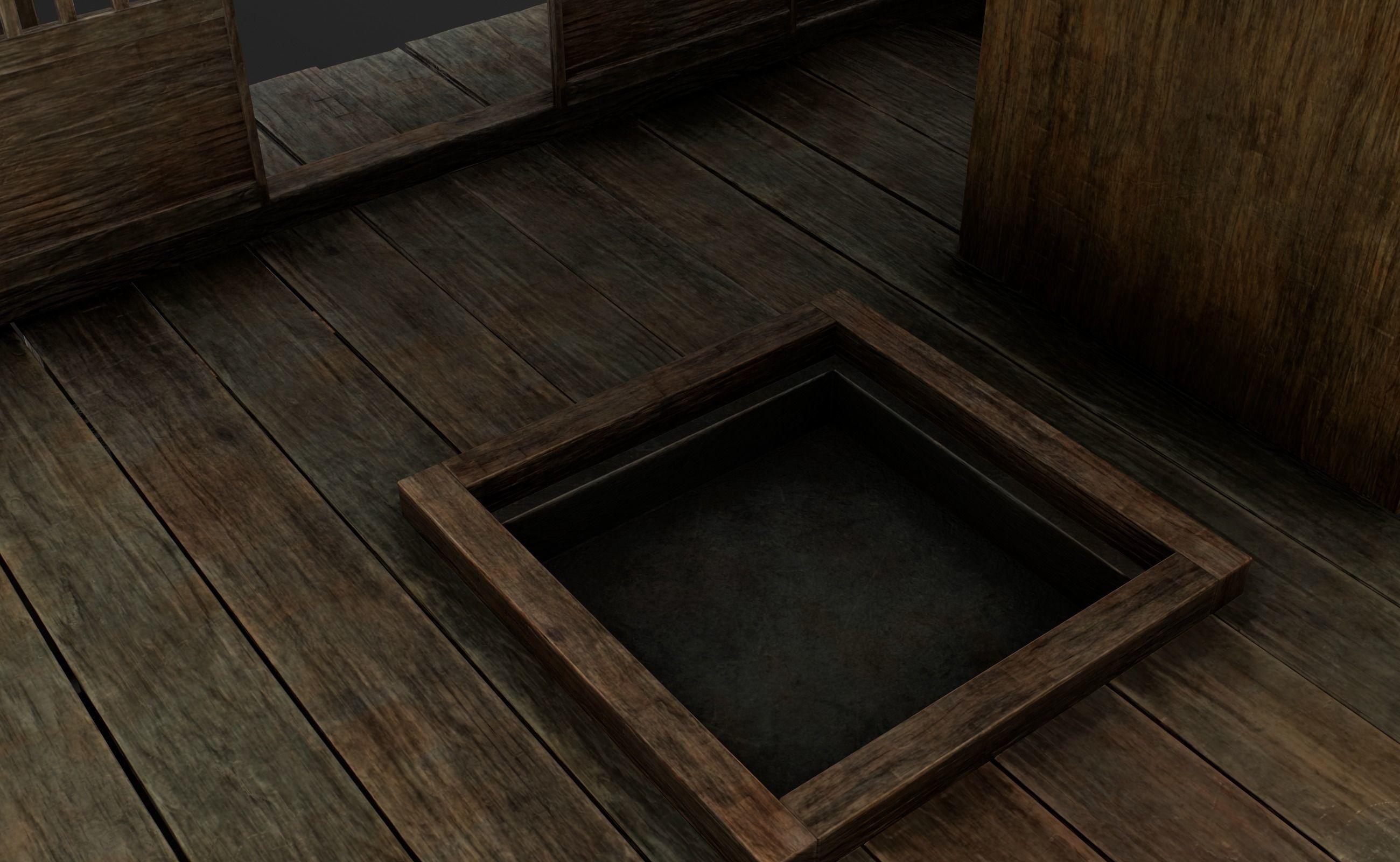 Japanese Shrine Low-poly 3D model_12