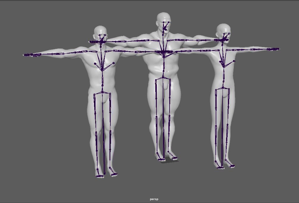 14 Rigged Base Mesh Low-poly 3D model_7