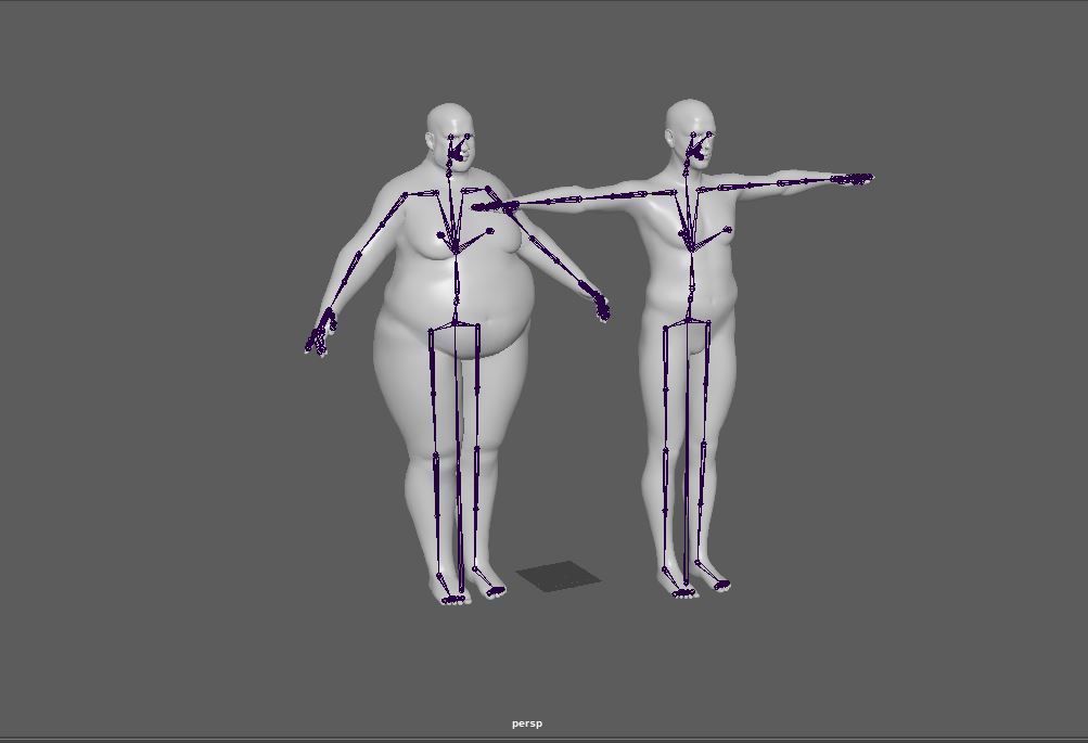 14 Rigged Base Mesh Low-poly 3D model_11