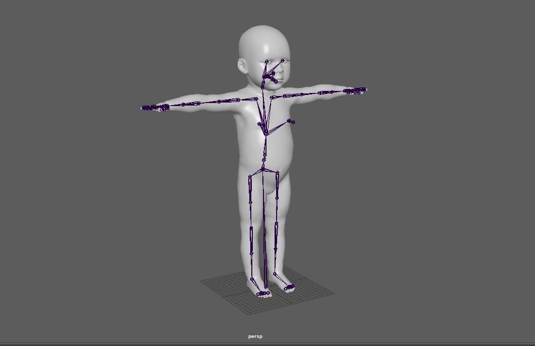 14 Rigged Base Mesh Low-poly 3D model_16