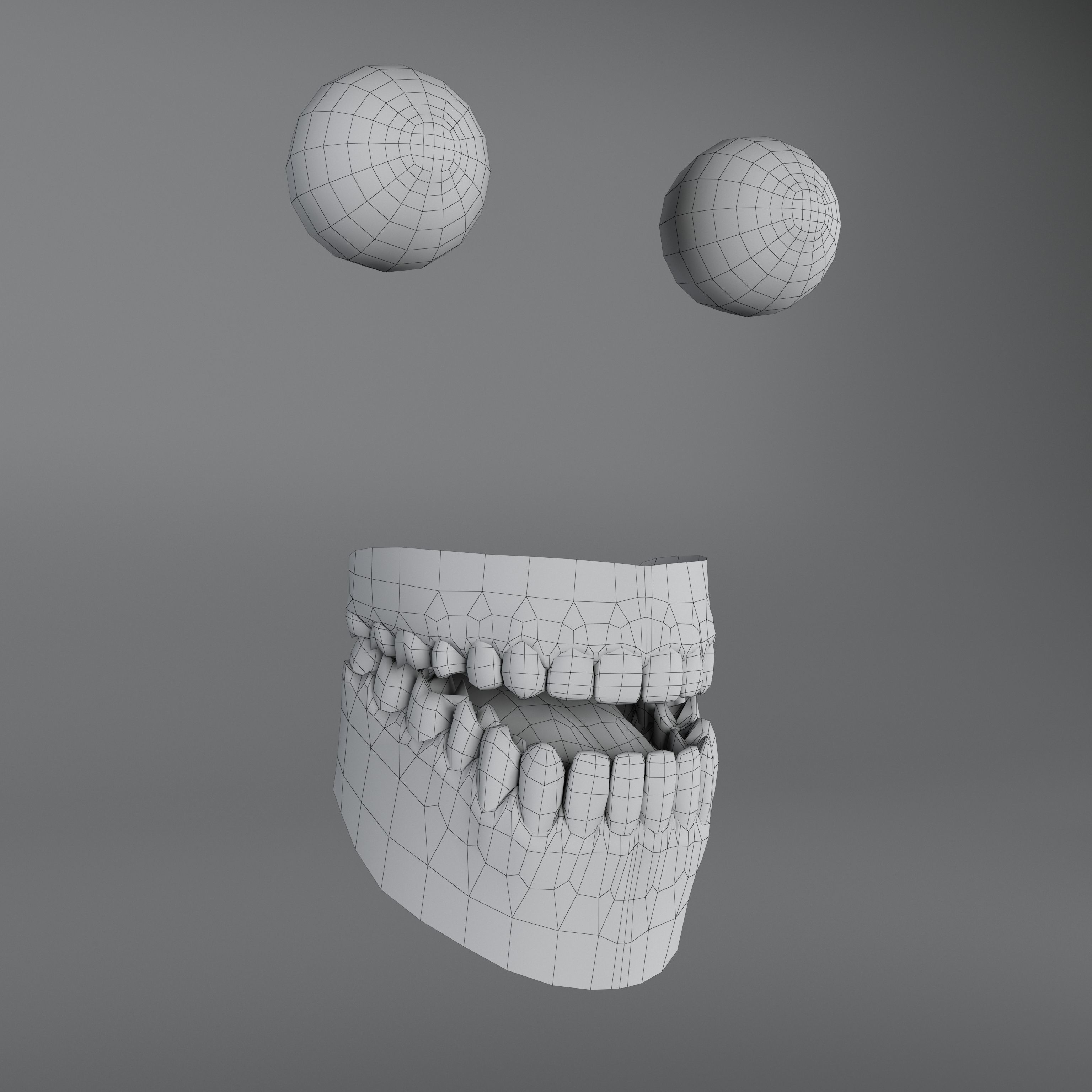 14 Rigged Base Mesh Low-poly 3D model_2