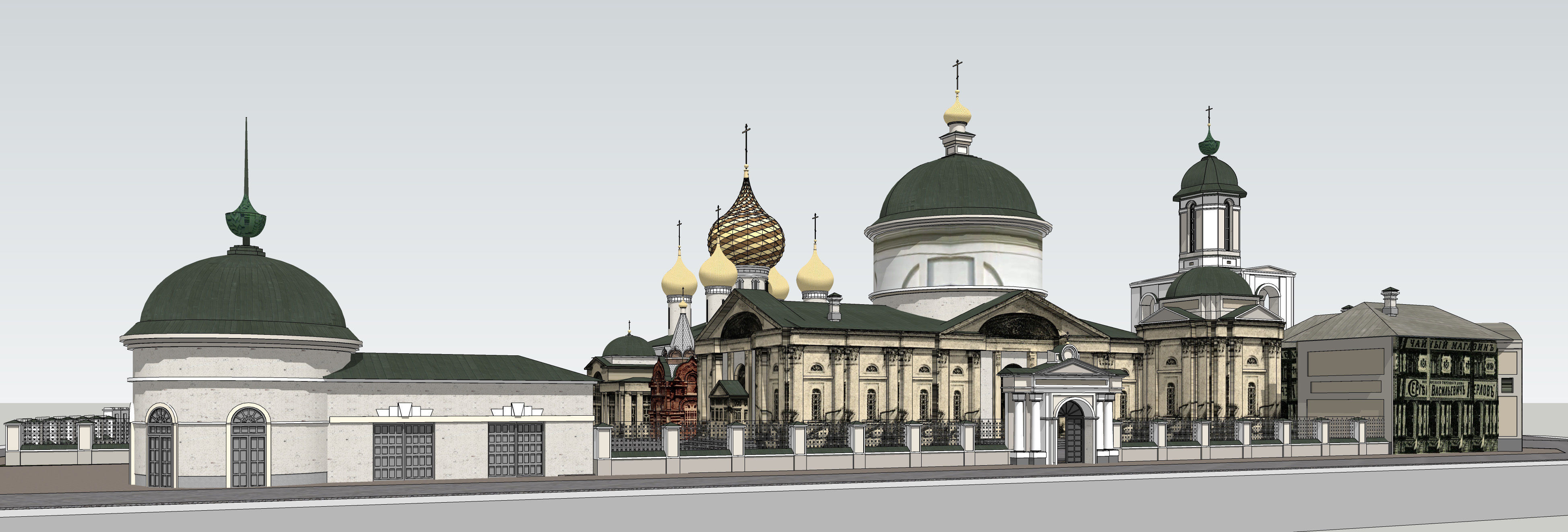 Temples of the Vlasyevsky parish Low-poly 3D model_12