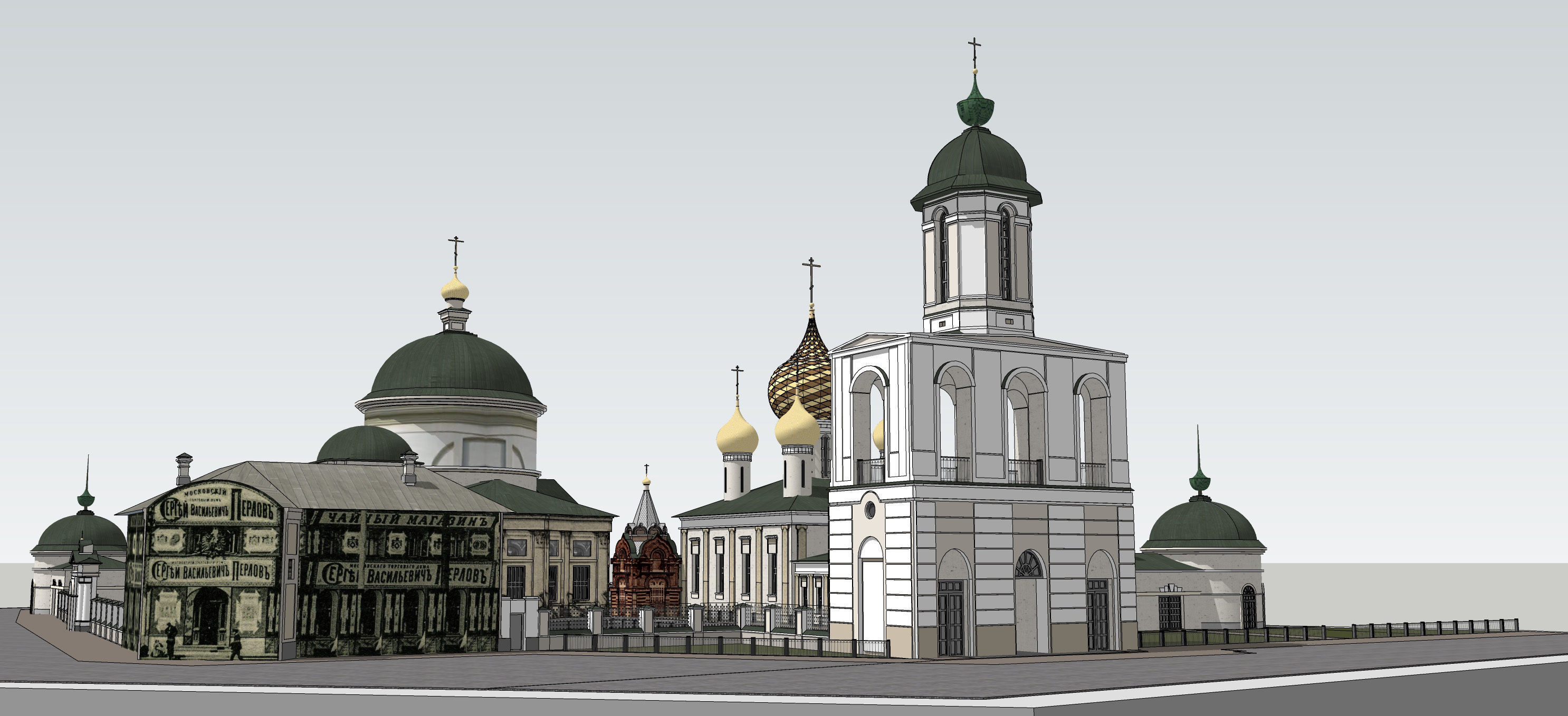 Temples of the Vlasyevsky parish Low-poly 3D model_8