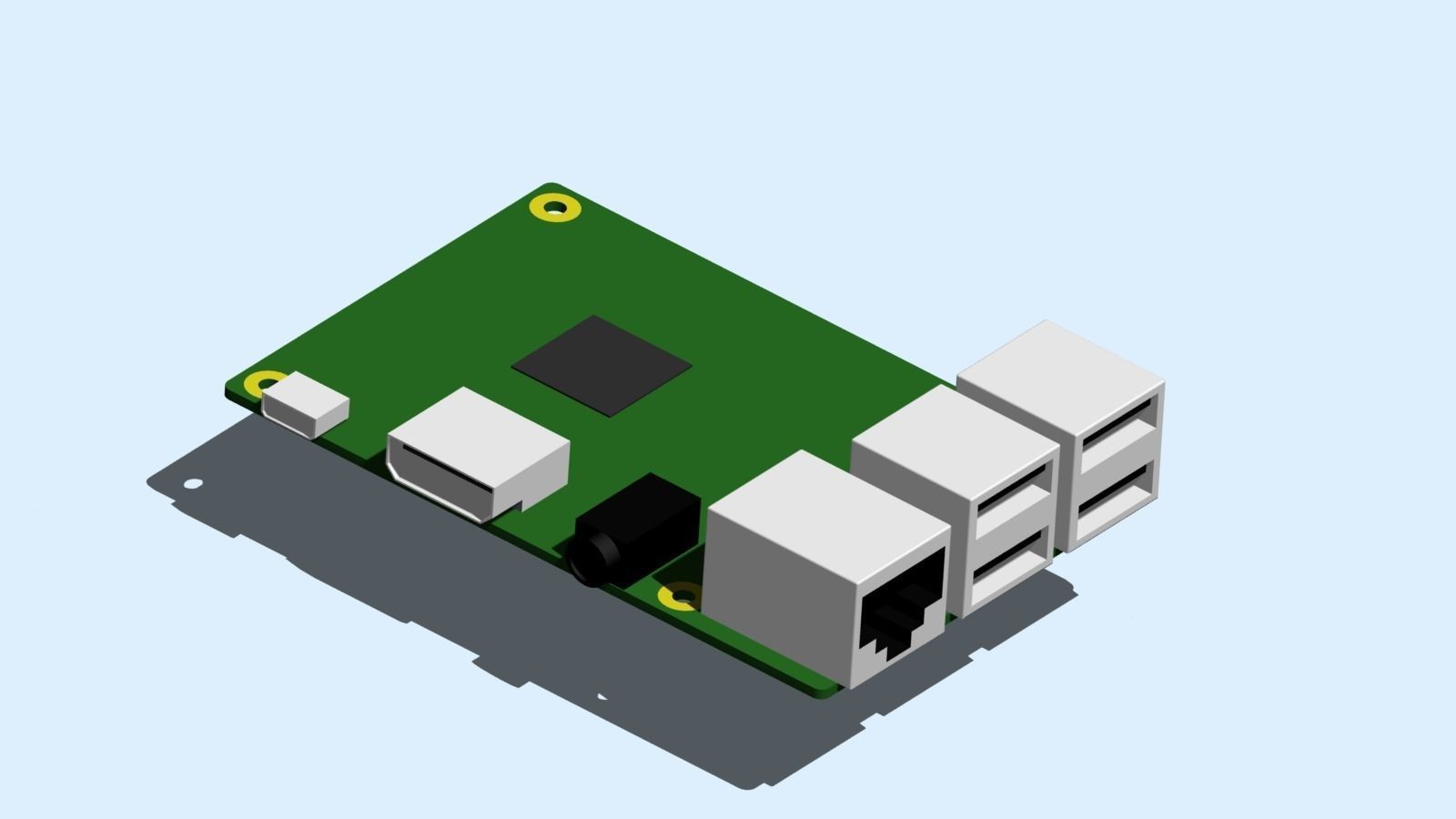 Raspberry Pi  3D print model_0
