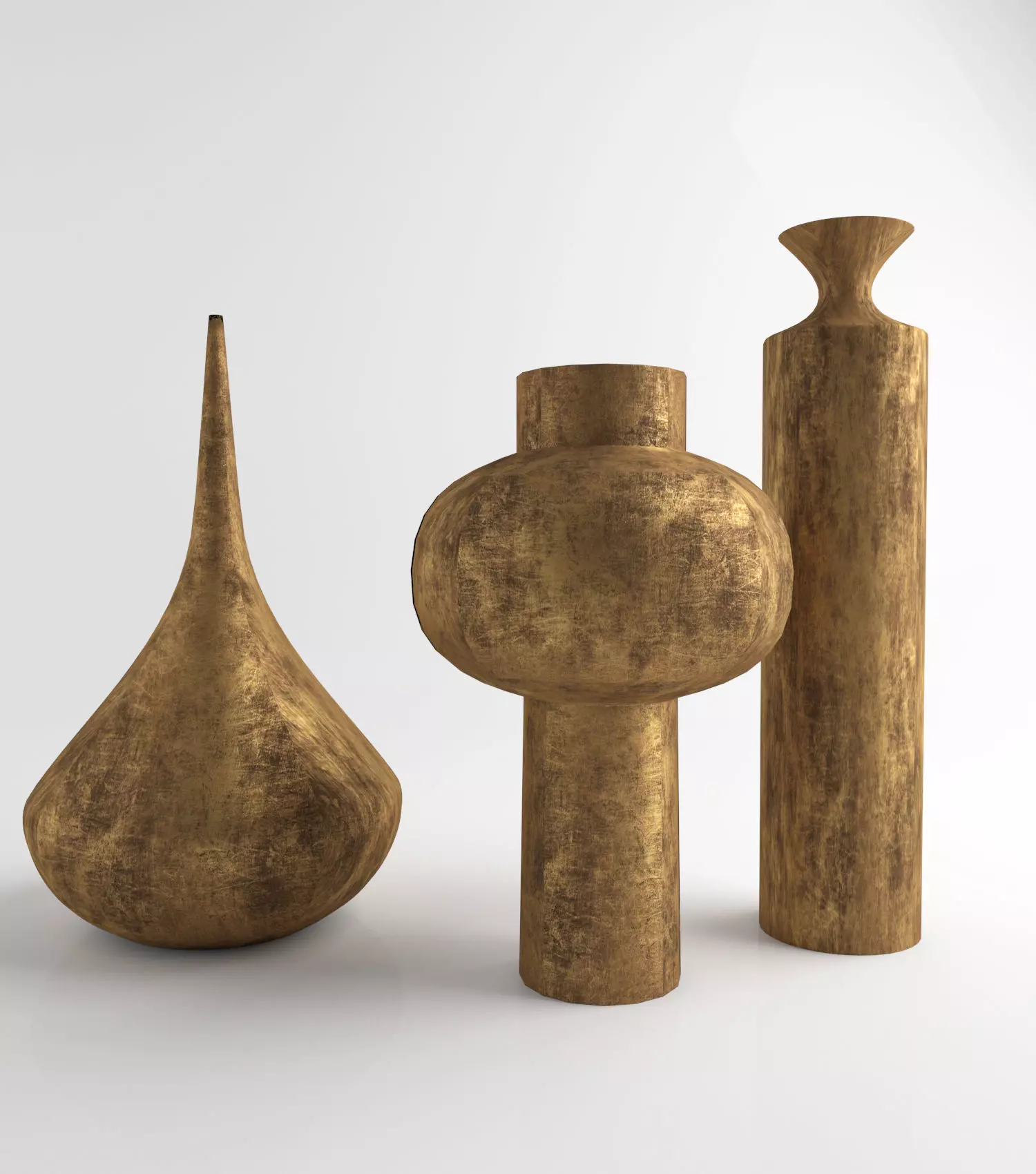 Old bronze vases 3D model