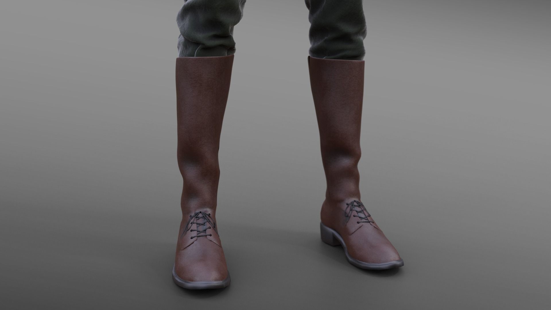 German WW1 Uniform Low-poly 3D model_9