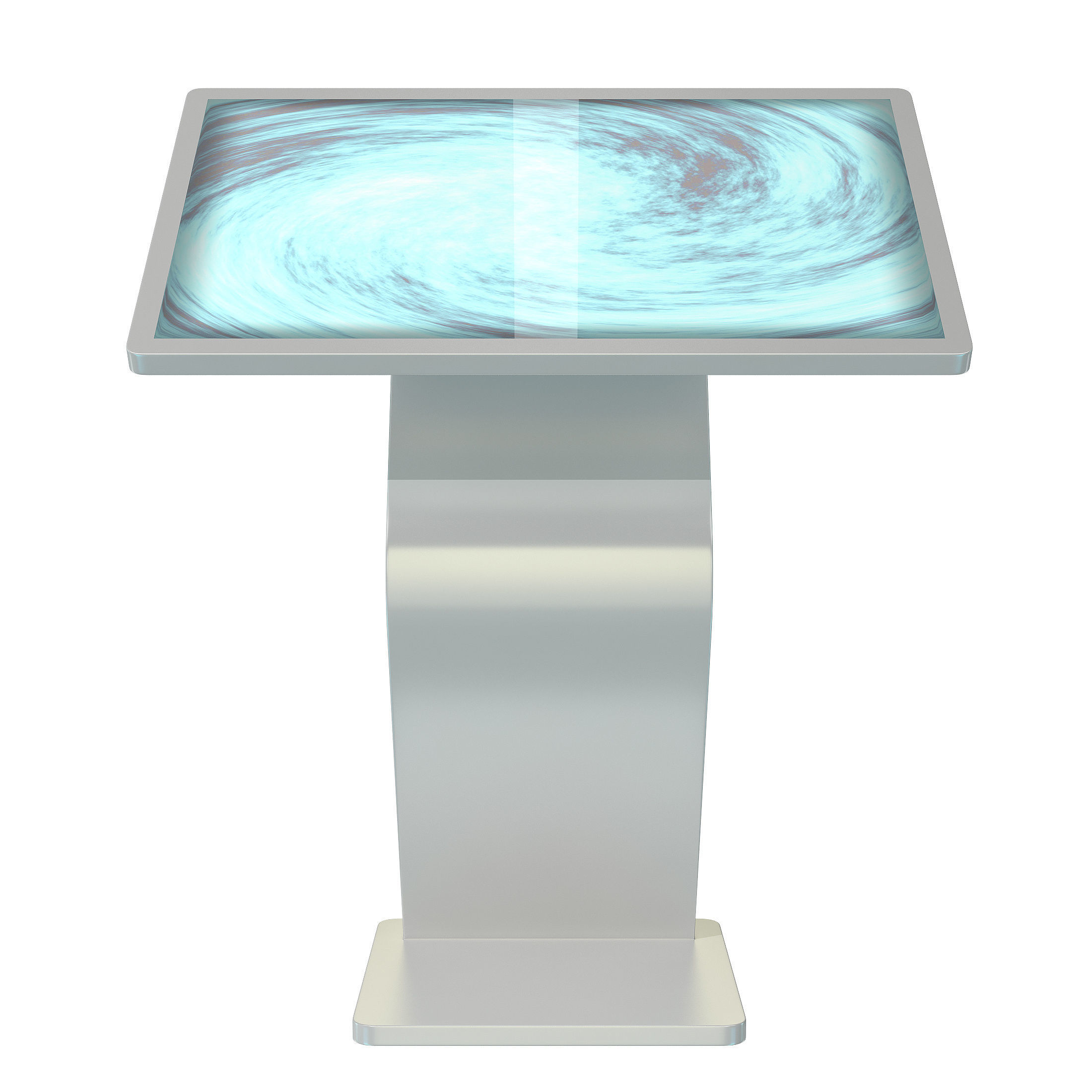 Touch Screen LCD Stand Display Kiosk Low-poly 3D model_3
