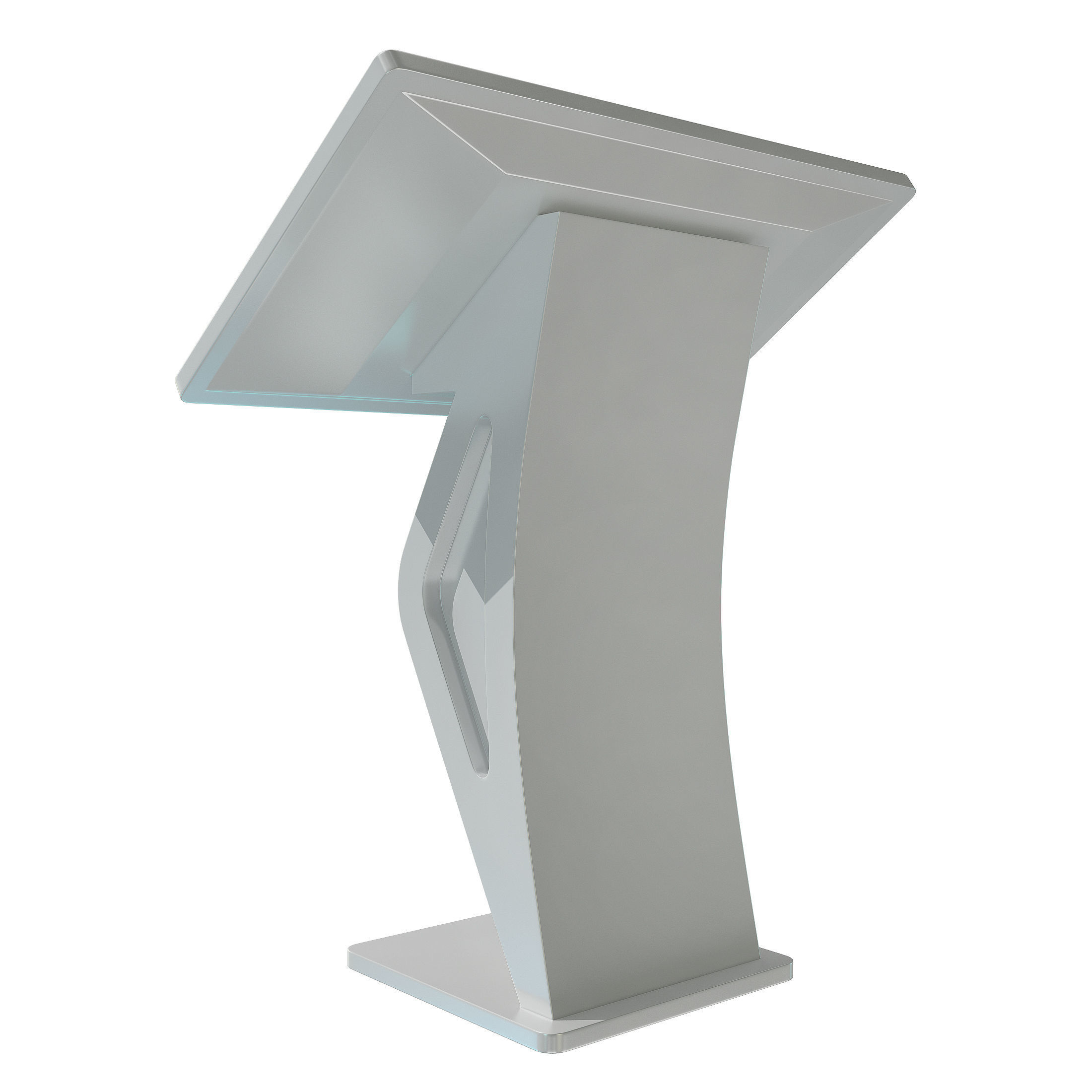 Touch Screen LCD Stand Display Kiosk Low-poly 3D model_7