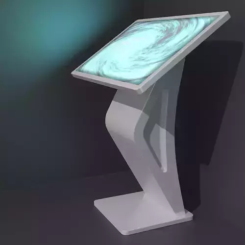 Touch Screen LCD Stand Display Kiosk Low-poly 3D model