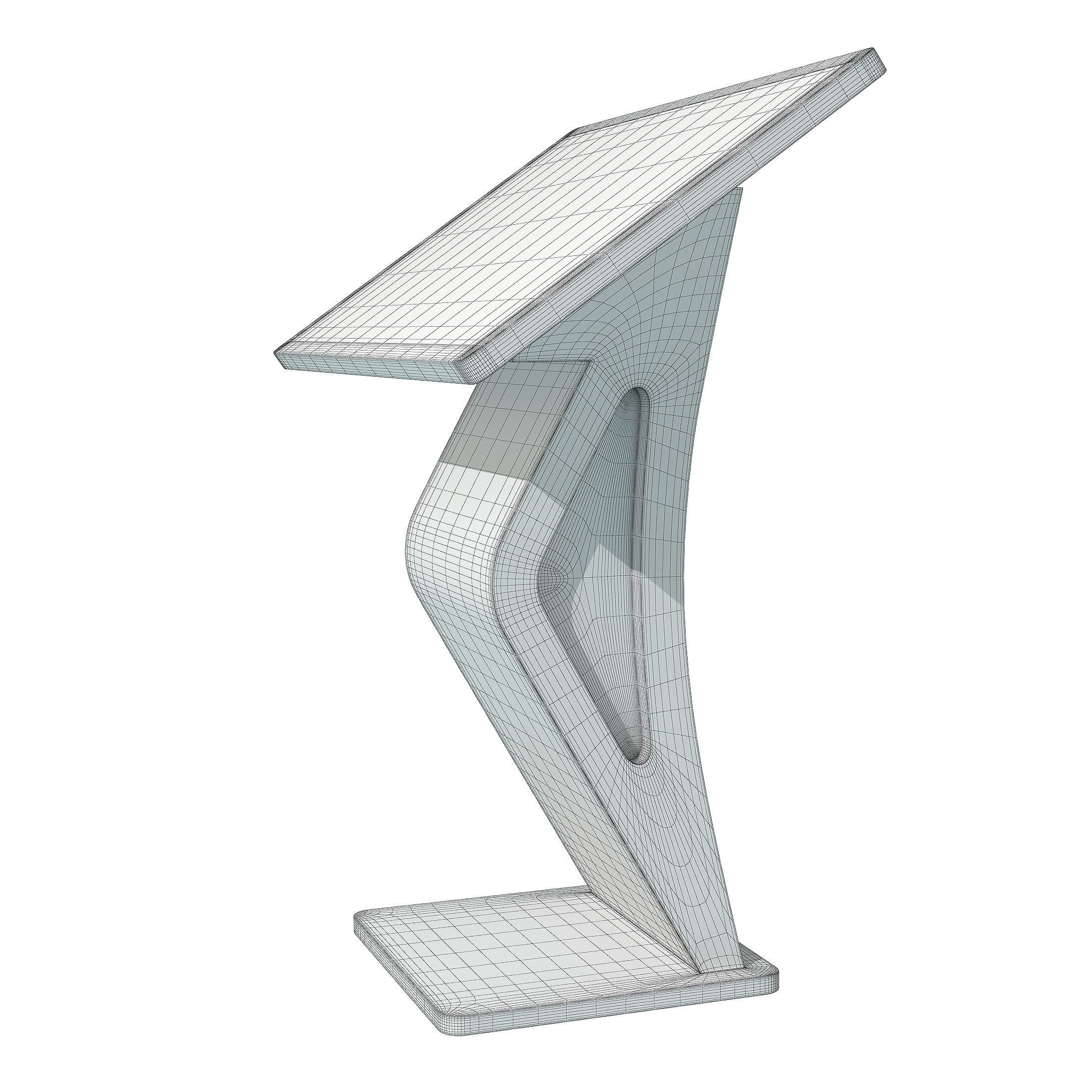 Touch Screen LCD Stand Display Kiosk Low-poly 3D model_6