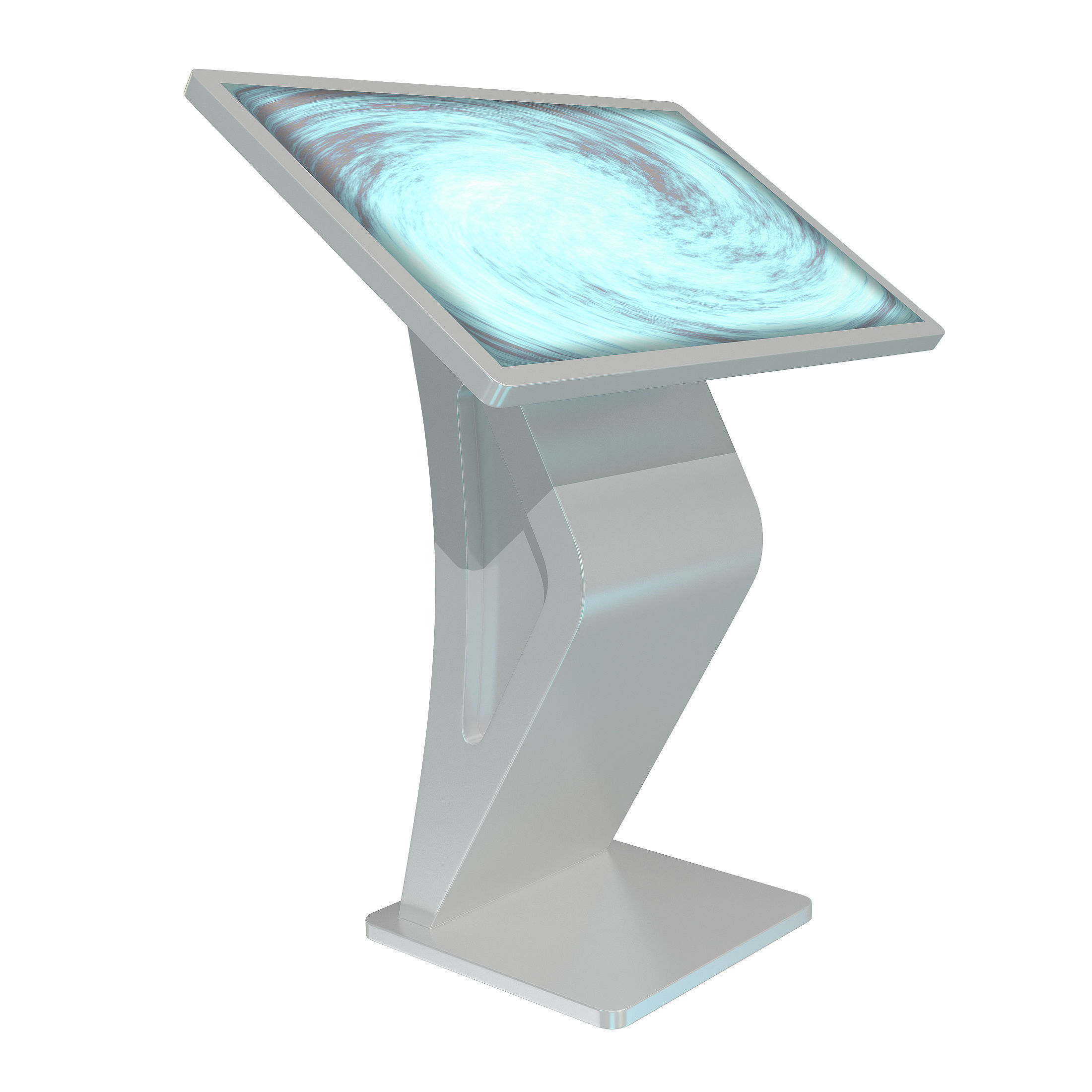 Touch Screen LCD Stand Display Kiosk Low-poly 3D model_1