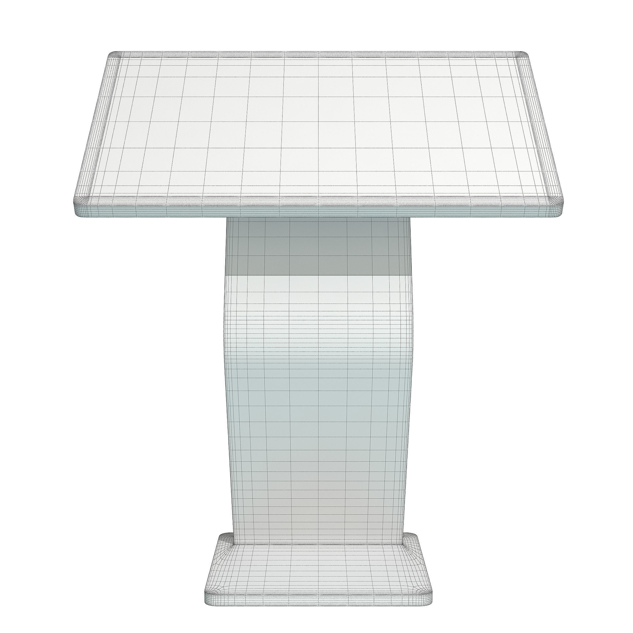 Touch Screen LCD Stand Display Kiosk Low-poly 3D model_4