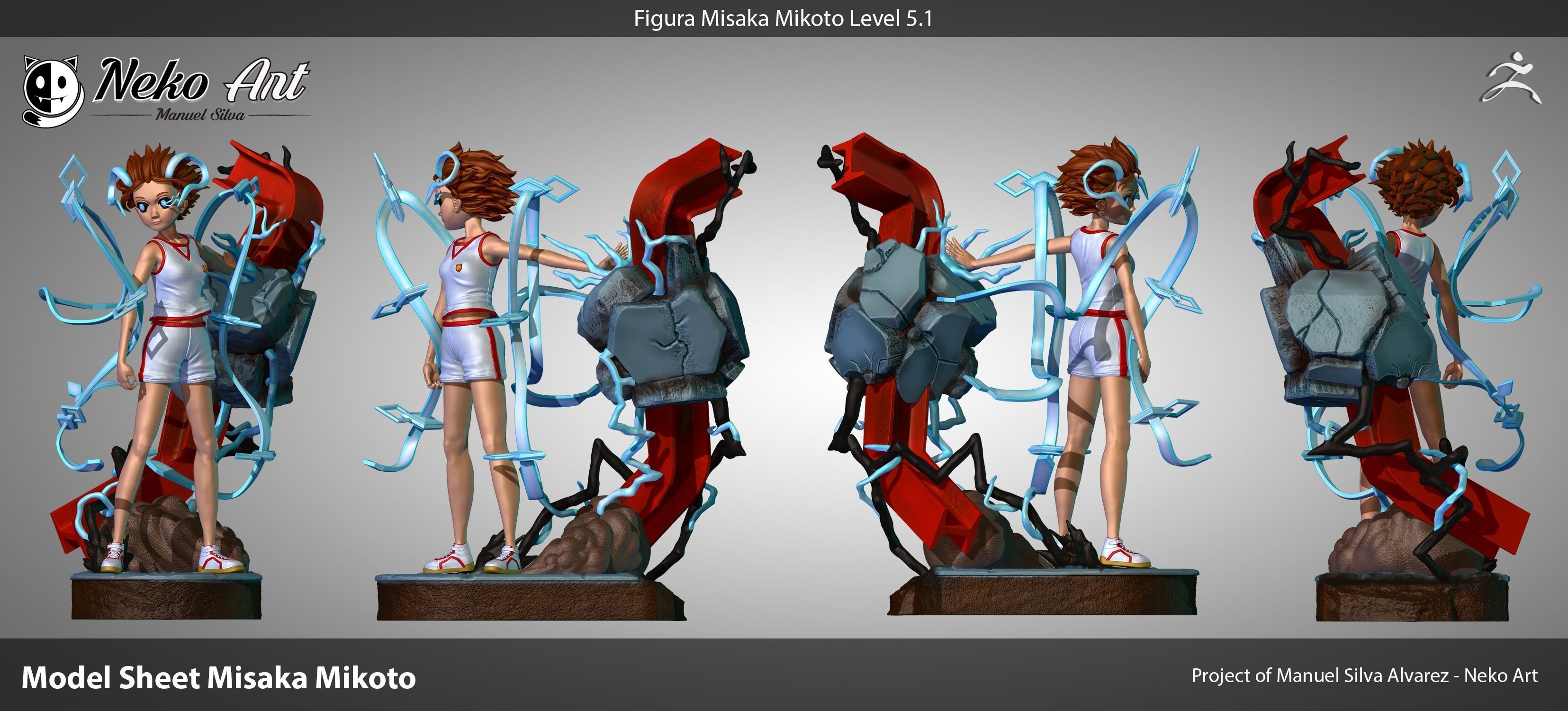 Misaka Mikoto - Figure Fan art 3D print model_3