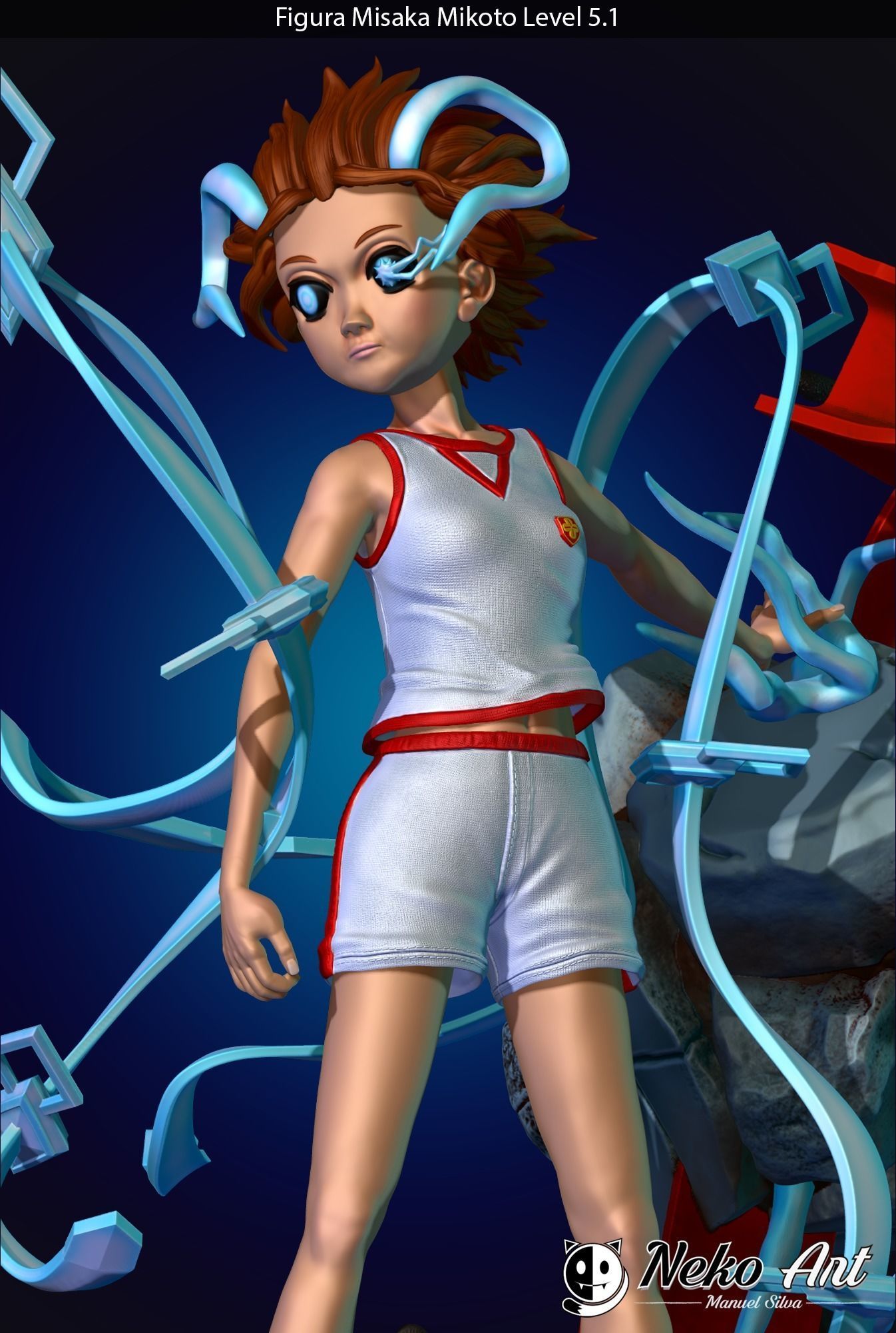 Misaka Mikoto - Figure Fan art 3D print model_1