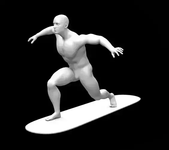Silver Surfer RIGGED LOW POLY 3D Model
