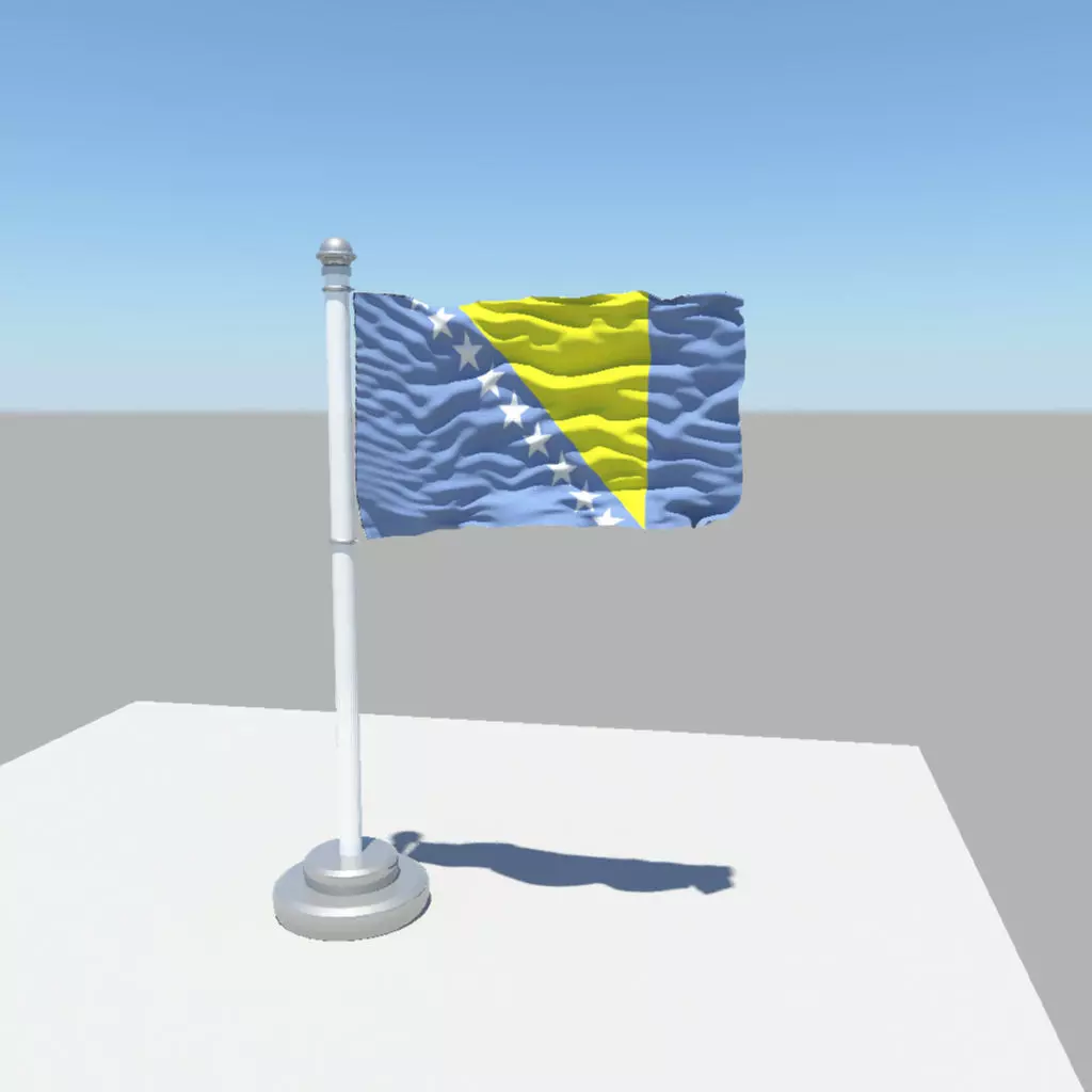 Bosnia and Herzegovina flag 3D model