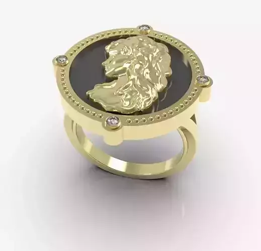 Zodiac ring Virgo 3D print model