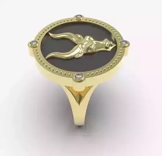 Zodiac ring Taurus