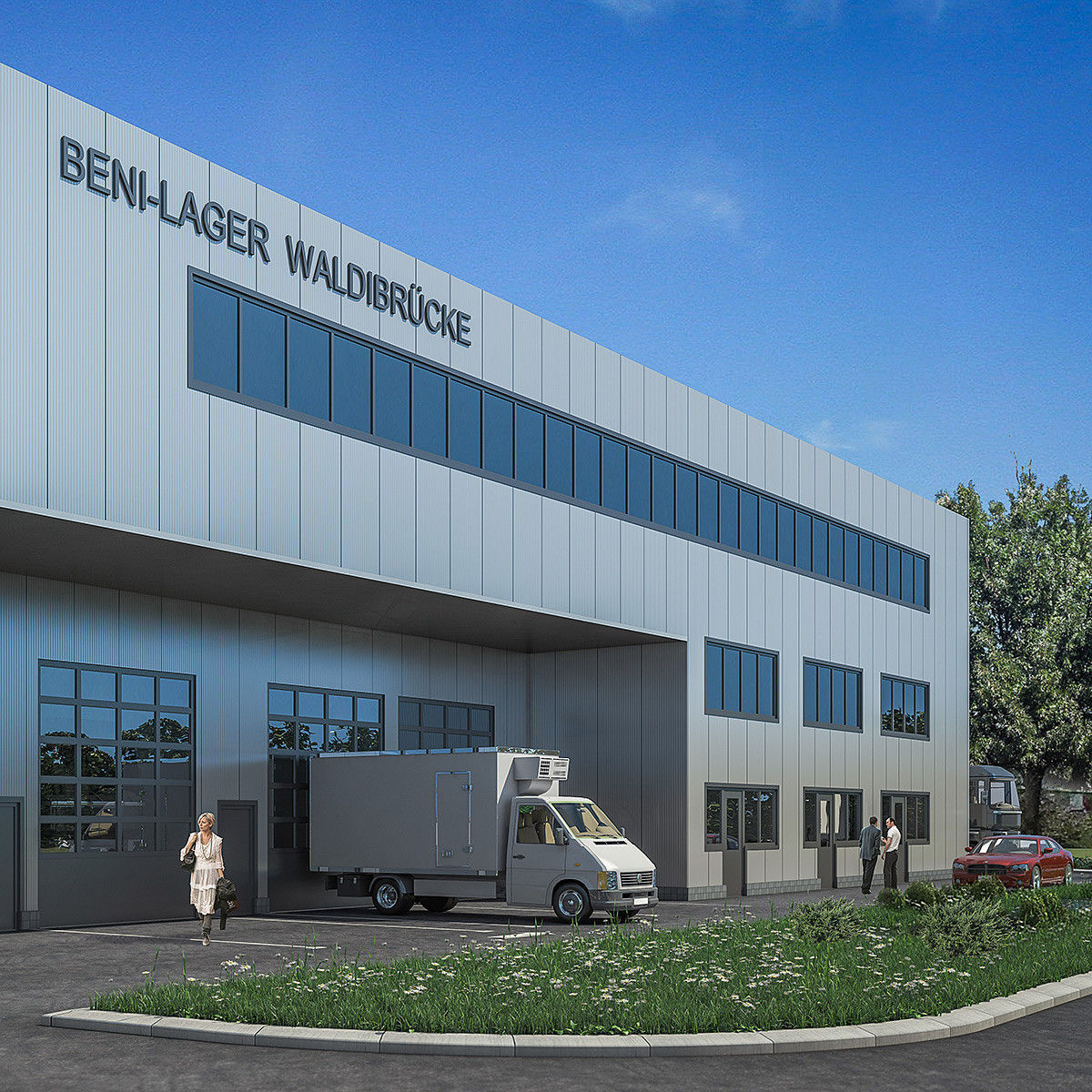 Warehouse Building 01 Low-poly 3D model_5