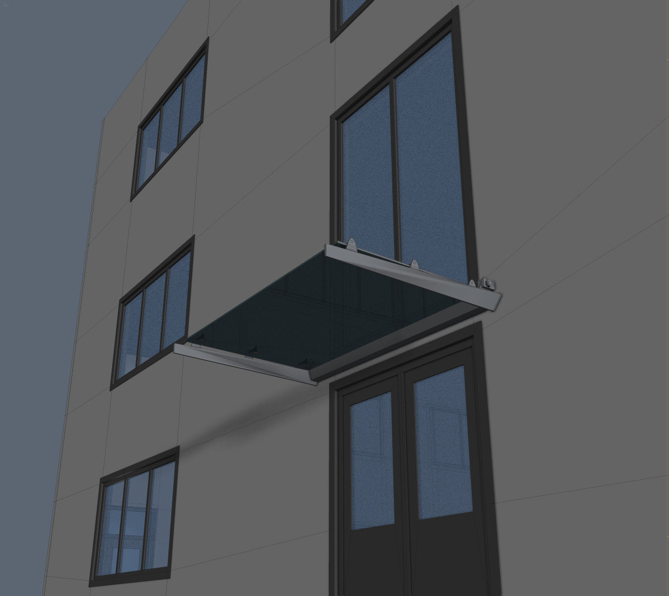 Warehouse Building 01 Low-poly 3D model_9