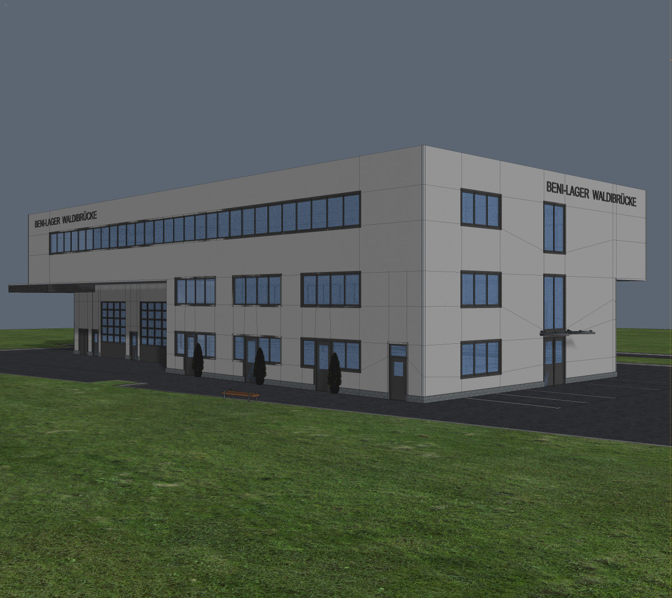 Warehouse Building 01 Low-poly 3D model_11