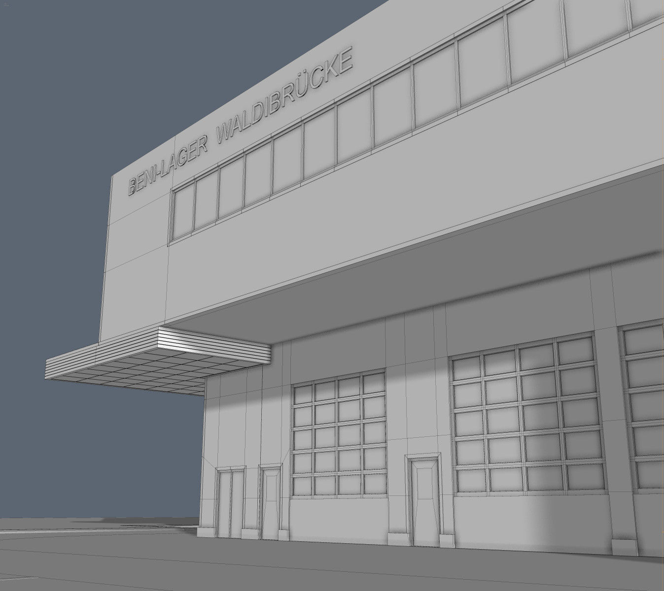 Warehouse Building 01 Low-poly 3D model_6