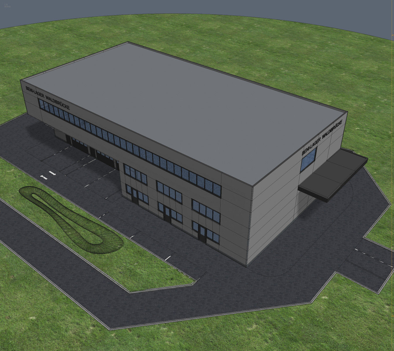 Warehouse Building 01 Low-poly 3D model_13