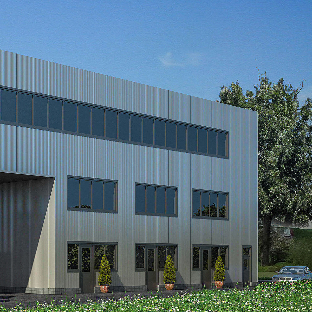 Warehouse Building 01 Low-poly 3D model_3